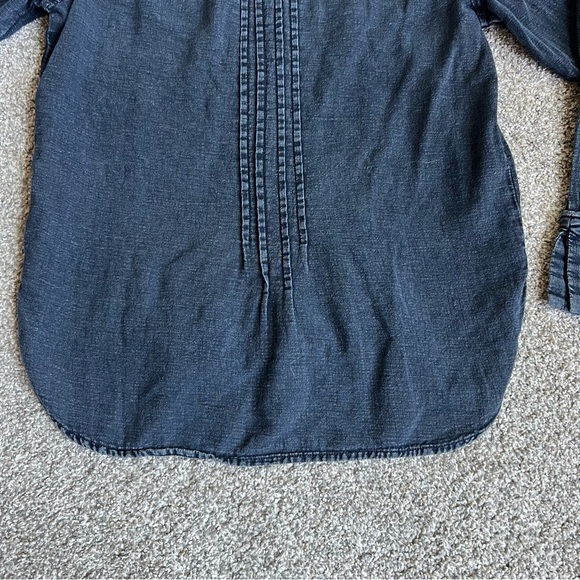 Pilcro by Anthropologie Black Button Up Twisted Tux Shirt, Size XS - Picture 12 of 12